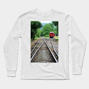 Tracks at the Durbin Scenic Railway, Durbin West Virginia Long Sleeve T-Shirt